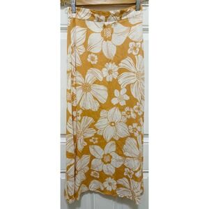 NWT XIX Palms Floral Maxi Skirt Flowy Beach skirt XS‎